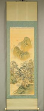 Mount Horai (Mount Penglai) Eternal Youth Sansui Landscape, Antiek en Kunst