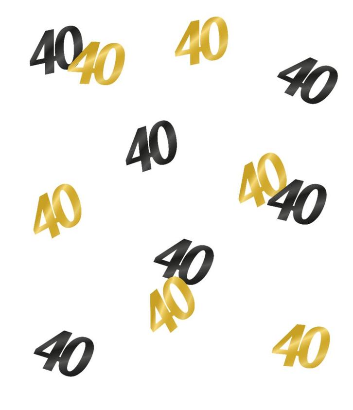 Tafelconfetti 40 Jaar 20gr, Hobby en Vrije tijd, Feestartikelen, Nieuw, Verzenden