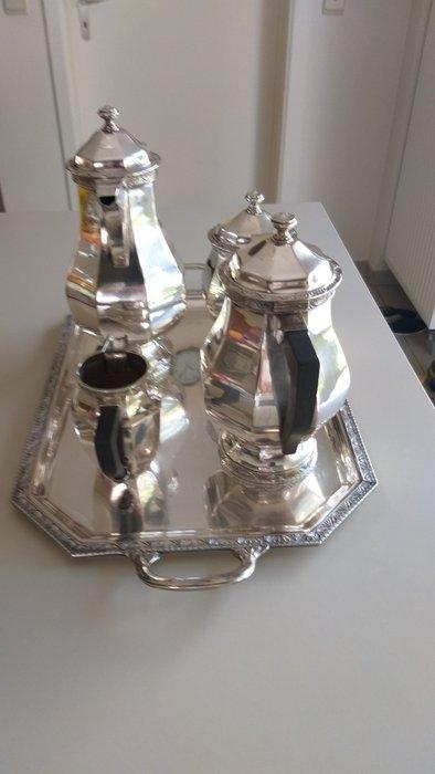 Koffie- en theeservies (5) - Gepolijst zilver, Antiek en Kunst, Antiek | Meubels | Tafels