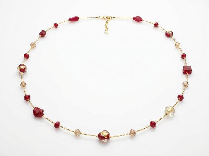 24 carats - verre de Murano, Or jaune - Collier - collier, Antiek en Kunst, Antiek | Glaswerk en Kristal