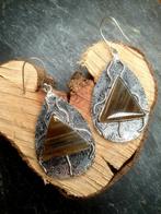 Zilver, Montana Agate - Oorbellen