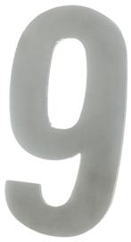 Huisnummer 9 130 mm rvs, Nieuw, Overige materialen, Klink of Kruk