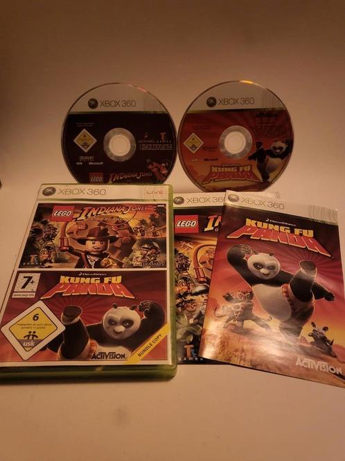 LEGO Indiana Jones Original Adventures + Kung Fu Panda, Consoles de jeu & Jeux vidéo, Jeux | Xbox 360, Enlèvement ou Envoi