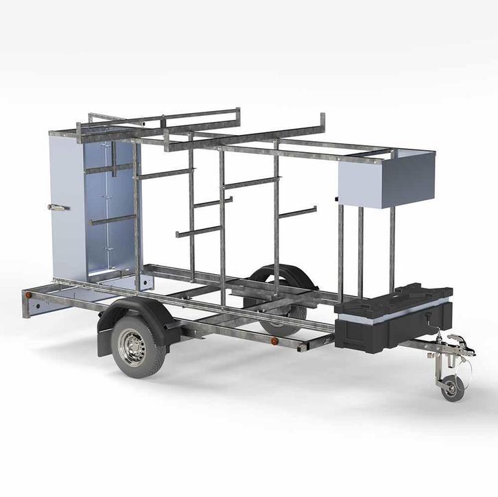 Euroscaffold steigeraanhangwagen afsluitbaar 305, Doe-het-zelf en Bouw, Steigers, Overige typen, Nieuw, Ophalen of Verzenden