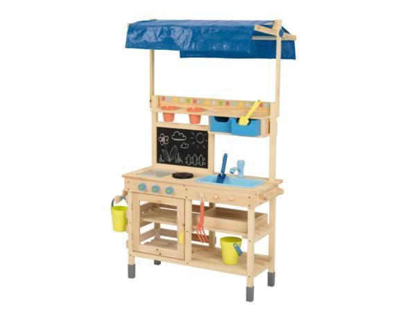 Veiling - Modderkeuken, gemaakt van echt hout met dak, Kinderen en Baby's, Speelgoed | Houten speelgoed