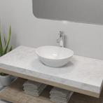 vidaXL Lavabo de salle de bain avec mitigeur Céramique, Bricolage & Construction, Sanitaire, Neuf, Verzenden