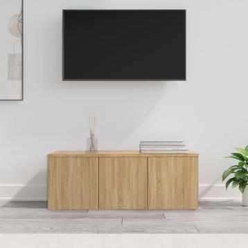 vidaXL Tv-meubel 80x34x30 cm bewerkt hout sonoma, Huis en Inrichting, Kasten |Televisiemeubels, Verzenden, Nieuw