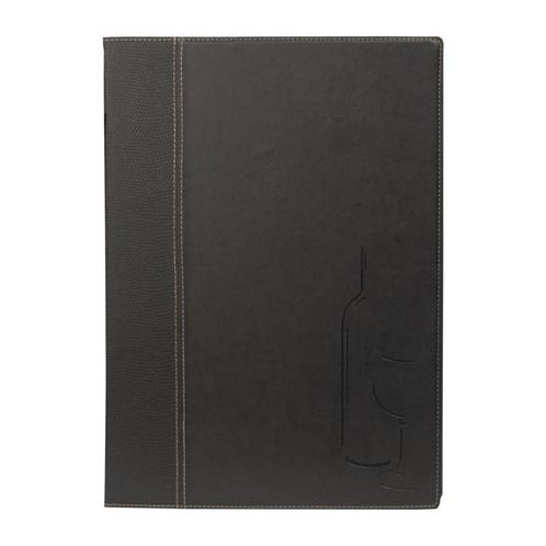 Wijnkaartmap | TRENDY | Zwart | A4-Formaat | Dubbele Hoes, Zakelijke goederen, Horeca | Keukenapparatuur, Nieuw in verpakking