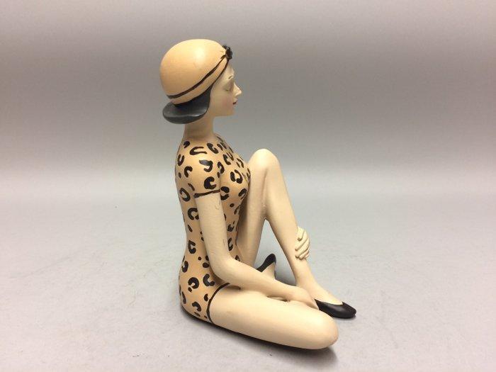 Figurine - Polystone, dame en maillot de bain., Antiquités & Art, Curiosités & Brocante