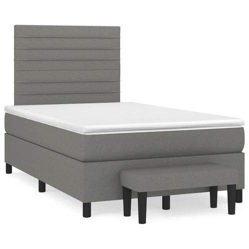 vidaXL Sommier à lattes de lit avec matelas gris foncé, Maison & Meubles, Chambre à coucher | Lits, Neuf, Envoi