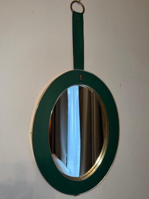 Miroir mural - Métal, Textile, Laiton, Antiek en Kunst, Kunst | Designobjecten
