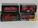 Burago / Maisto 1:24 Red Ferrari set 4st. (Automodellen)