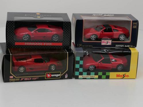 Burago / Maisto 1:24 Red Ferrari set 4st. (Automodellen), Hobby en Vrije tijd, Modelauto's | 1:24, Nieuw, Maisto, Ophalen of Verzenden