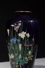 Vase - Émail, Un vase en cloisonné élégant représentant une, Antiek en Kunst