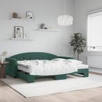 vidaXL Slaapbank onderschuifbed matrassen 90x200cm fluweel, Verzenden, Nieuw