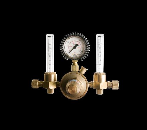 Duo flowreduceer 2432 r argon met 2 flowbuizen 4-30 l/min, Doe-het-zelf en Bouw, Gereedschap | Lasapparaten, Ophalen of Verzenden