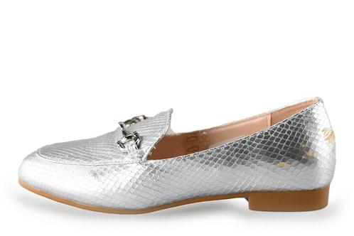 Instappers in maat 36 Zilver | 5% extra korting, Kleding | Dames, Schoenen, Overige kleuren, Zo goed als nieuw, Instappers, Verzenden