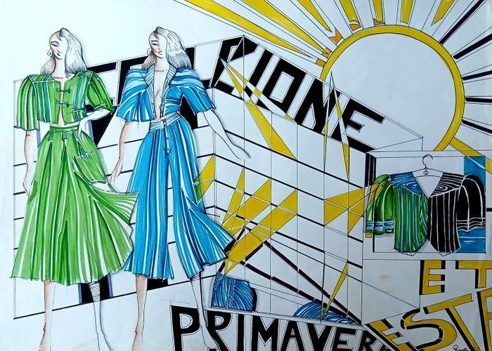 Studi di moda anni 80/90, Gabriella Perulli oggi Senior, Antiquités & Art, Curiosités & Brocante