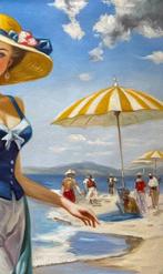 Vladimir Petrov (1945) - Élégante au Chapeau - French, Antiek en Kunst