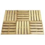 vidaXL Terrastegels 6 st 50x50 cm hout groen, Doe-het-zelf en Bouw, Verzenden, Nieuw