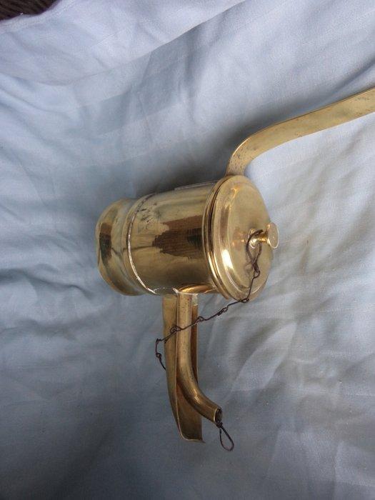 Wevers lamp - Olielamp - Messing, Antiek en Kunst, Antiek | Overige Antiek
