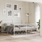 vidaXL Bedframe met hoofd- en voeteneinde metaal wit 180x200, Huis en Inrichting, Slaapkamer | Bedden, Verzenden, Nieuw