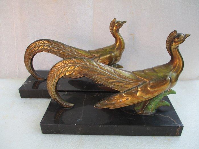 Boekensteunen (2) - Art Déco. Bronskleurige metalen, Antiek en Kunst, Kunst | Designobjecten