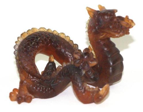 Daum - Figurine - Dragon and Chinese Foo Dog (2) - Cristal, Antiek en Kunst, Antiek | Glaswerk en Kristal