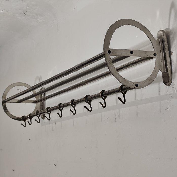 Porte-manteau - Laiton nickelé - Porte-manteaux Art Déco, Antiek en Kunst, Kunst | Designobjecten