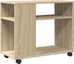 2dekans | SoBuy Bijzettafel op wieltjes - 35x70x60 cm - Max., Maison & Meubles, Ophalen of Verzenden