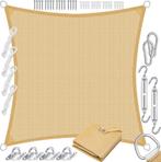 Zonnezeil - schaduwdoek - zonnescherm - 3x3 meter - zand, Verzenden, Nieuw