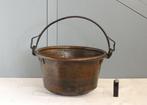 Pan - Antieke Koperen Ketel met Hengsel - Koper, Smeedijzer