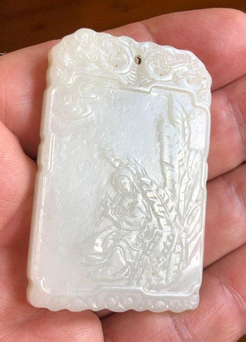 Calligraphie de poème - Néphrite - Chine - XXe siècle, Antiek en Kunst, Antiek | Overige Antiek