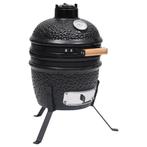 vidaXL Kamado barbecue 2-in-1 56 cm keramiek zwart, Nieuw, Verzenden