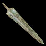 Vroege Griekse Bronzen Speerpunt - Wapen van een Oude, Antiek en Kunst