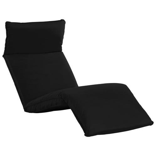 vidaXL Chaise longue pliable Tissu Oxford Noir, Jardin & Terrasse, Chaises longues, Neuf, Envoi