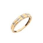 Gouden ring met diamant | 0,01 ct. (geelgoud, dames sieraad), Handtassen en Accessoires, Ringen, Gebruikt, Overige kleuren, Ophalen of Verzenden