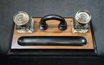 Inktpot - Victoriaans Inktstandaard ca. 1880 - Glas, Hout,, Antiek en Kunst