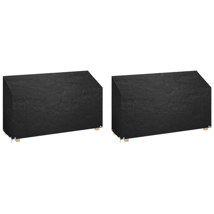 vidaXL Tuinbankhoezen 2 st 12 oogjes 210x70x70/88 cm, Tuin en Terras, Tuinmeubel-accessoires, Nieuw, Verzenden