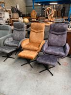 Wilson fauteuil met poef, drie kleuren (nieuw, outlet)