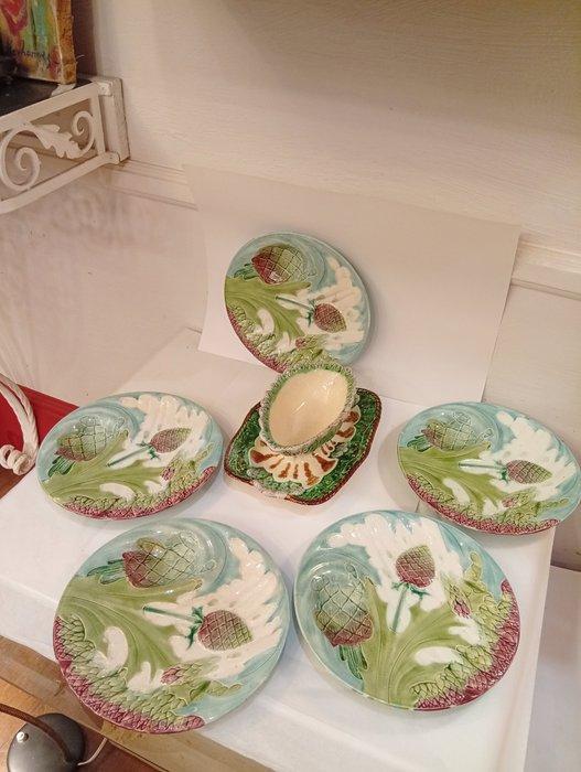 Longchamp - Tafelservies (6) - Barbotine, Antiek en Kunst, Antiek | Meubels | Tafels