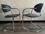 Effezeta - Stoel (2) - Metaal, Chroom, Synthetisch leder -
