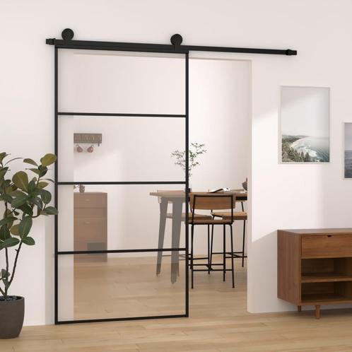 vidaXL Schuifdeur met beslag 102,5x205 cm ESG-glas en, Doe-het-zelf en Bouw, Deuren en Vliegenramen, Nieuw, Verzenden