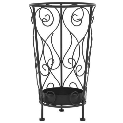 vidaXL Parapluhouder vintage stijl 26x46 cm metaal zwart, Huis en Inrichting, Woonaccessoires | Paraplubakken, Nieuw, Verzenden