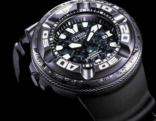 Citizen - Divers Eco Drive 300 BAR GODZILLA - Limited, Handtassen en Accessoires, Horloges | Heren