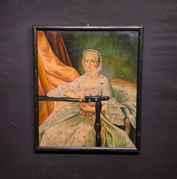 Scuola europea (XX), da François-Hubert Drouais - Ritratto, Antiek en Kunst, Kunst | Schilderijen | Klassiek