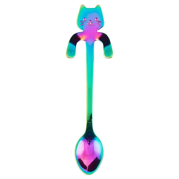 Fako Bijoux - Theelepel / Koffielepel Hangende Kat -, Huis en Inrichting, Keuken | Bestek, Verzenden