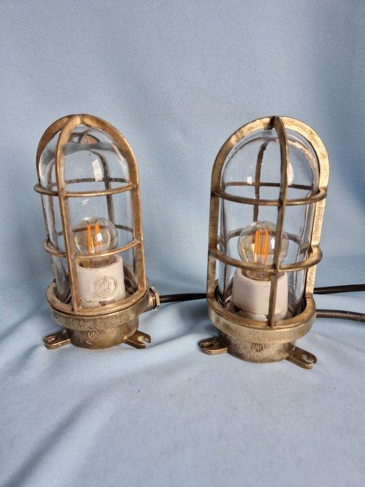 IR- Industria Rotterdam Gangway light (2) - korflamp - Glas,, Antiquités & Art, Curiosités & Brocante