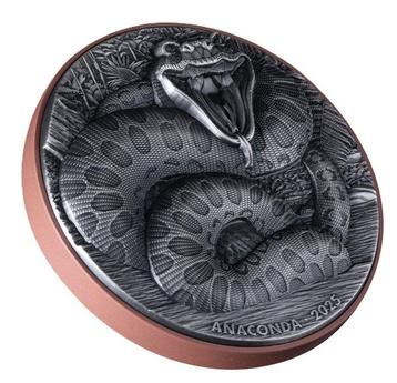 Samoa. 1 Dollar Silbermünze Double Silver Giant Anaconda
