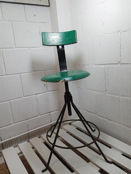 Chaise - Chaise datelier industrielle vintage - Acier, Antiek en Kunst, Antiek | Wandborden en Tegels